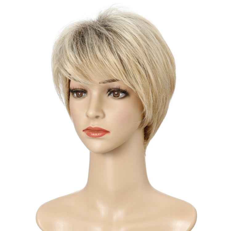 Ladies Gold Short Hair Set Wigs