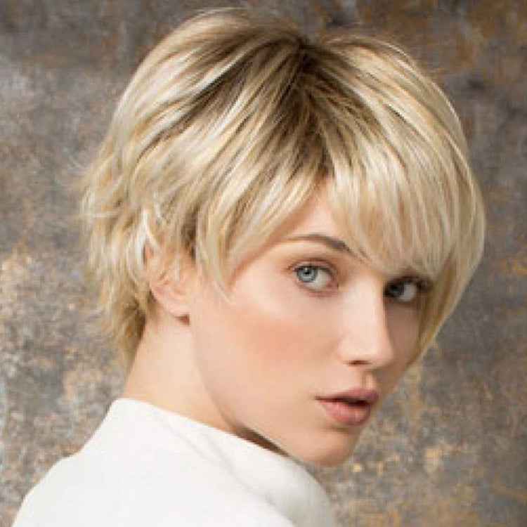 Ladies Gold Short Hair Set Wigs