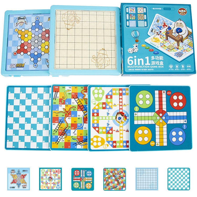 Multifunctional 6 In 1 Flying Chess Backgammon Jump Checkers Leisure Science And Education Chess Toys, 6 In 1 Chess Toys