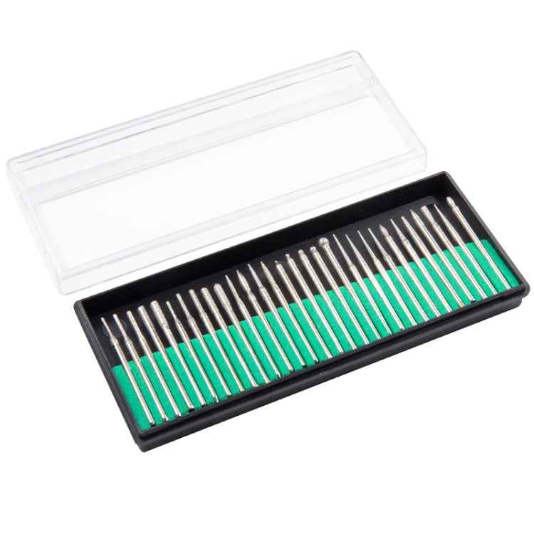 30 Sticks Diamond Nail Polish Heads Set Crystal Phototherapy And Grinding Machine Accessories Tools