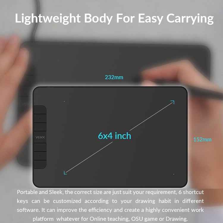 VEIKK VK640 Digital Plate Hand Painted Picture Board Electronic Painting Board