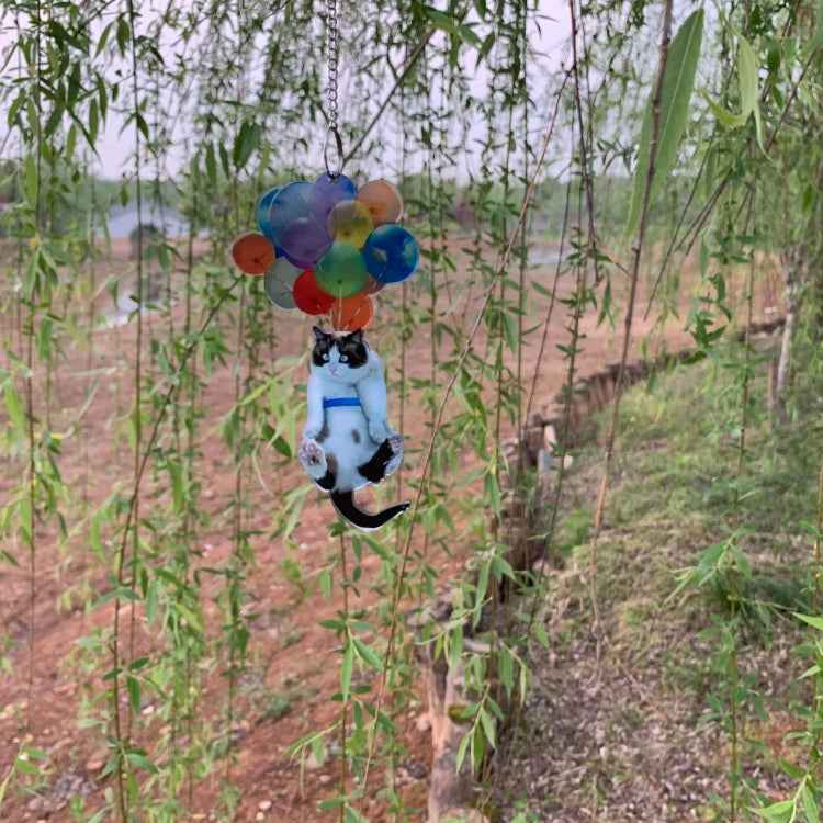 2 PCS Colorful Balloon Cat Car Pendant Car Rearview Mirror Pendant