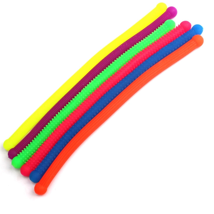 10 PCS Environmental Protection Round Head TPR Decompression Soft Rubber Noodle Rope, Random Color Delivery, 10 PCS