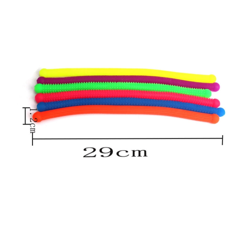 10 PCS Environmental Protection Round Head TPR Decompression Soft Rubber Noodle Rope, Random Color Delivery, 10 PCS