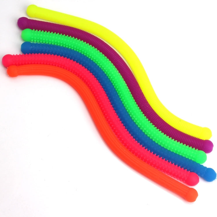 10 PCS Environmental Protection Round Head TPR Decompression Soft Rubber Noodle Rope, Random Color Delivery, 10 PCS