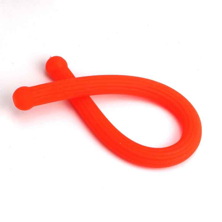 10 PCS Environmental Protection Round Head TPR Decompression Soft Rubber Noodle Rope, Random Color Delivery