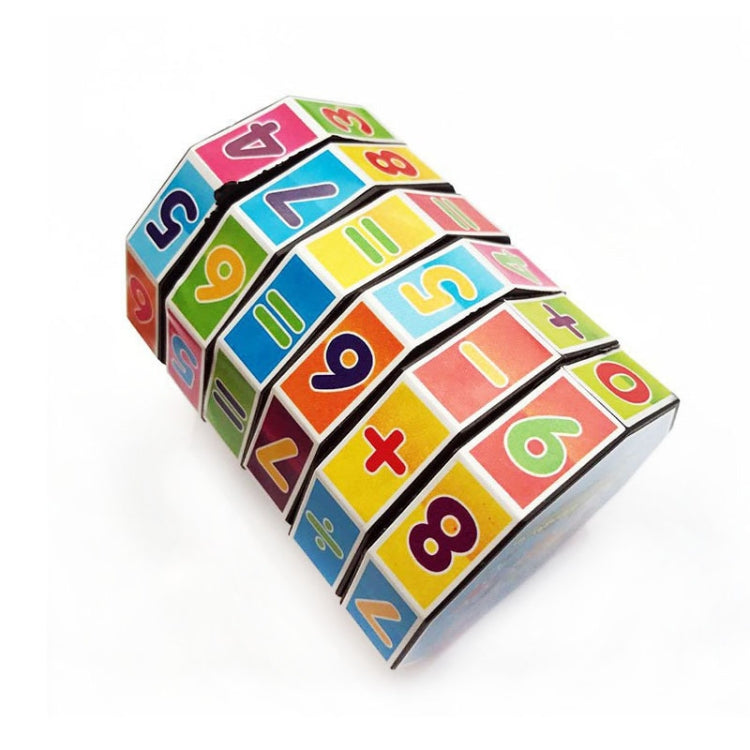 20 PCS Plastic Cylindrical Rotating Digital Magic Cube Children Puzzle Toys, 20 PCS 7.5 x 5.5cm