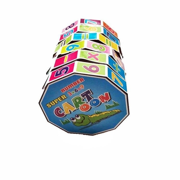 20 PCS Plastic Cylindrical Rotating Digital Magic Cube Children Puzzle Toys, 20 PCS 7.5 x 5.5cm