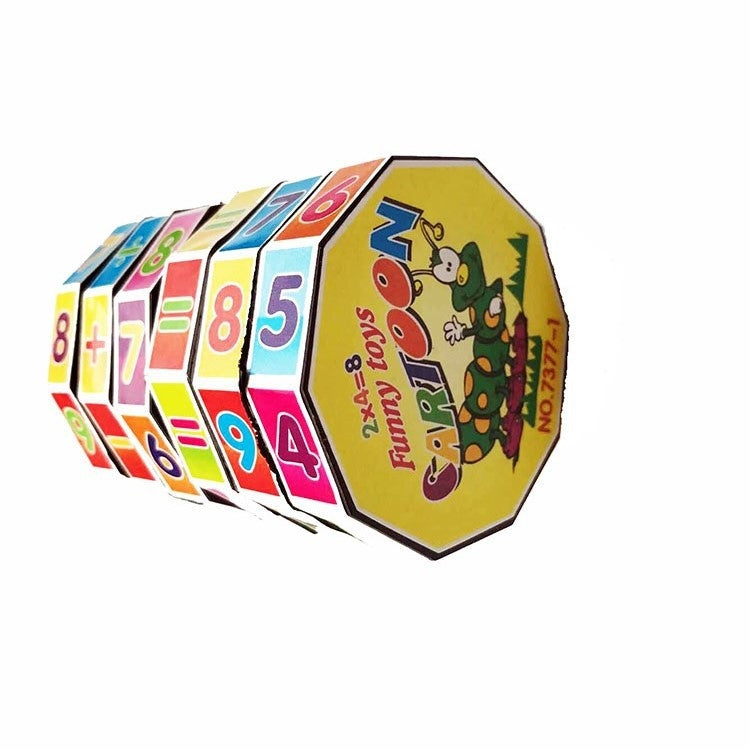 20 PCS Plastic Cylindrical Rotating Digital Magic Cube Children Puzzle Toys, 20 PCS 7.5 x 5.5cm