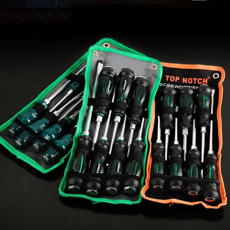 7 PCS / Set Knocking Screwdriver Oil-Resistant Through-Core Screwdriver Home Auto Repair Screwdriver, Color Random Deilvery, 7 PCS / Set