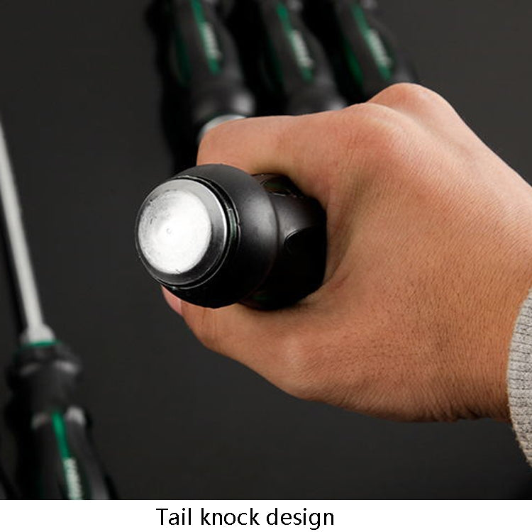 7 PCS / Set Knocking Screwdriver Oil-Resistant Through-Core Screwdriver Home Auto Repair Screwdriver, Color Random Deilvery, 7 PCS / Set