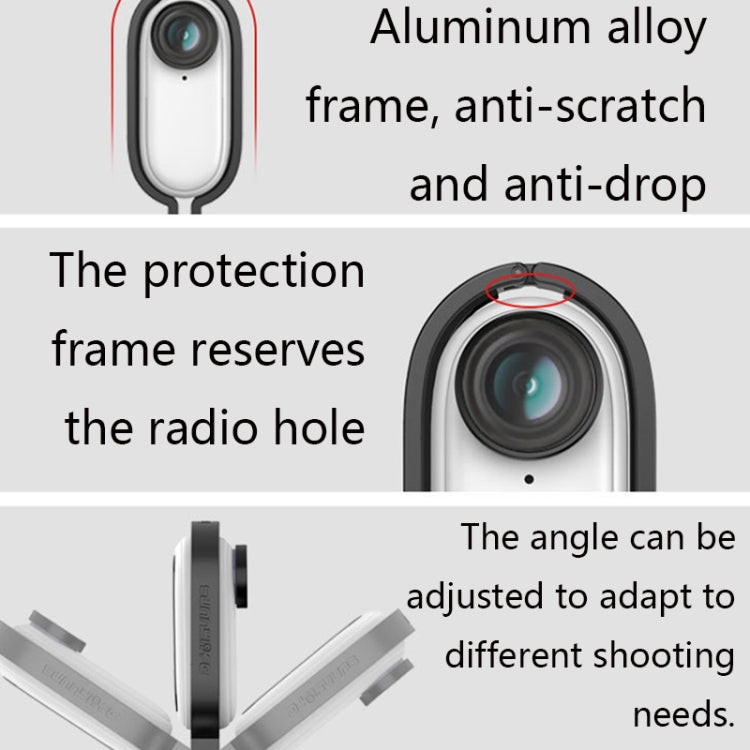 Sunnylife TY-Q9266 Mount Bracket Stabilizer Bicycle Clip with Screw for DJI, Insta360, GoPro and Other Action Cameras, Camera Frame Adapter, Bicycle Clip, Backpack Clip, Extend Rod, Tripod