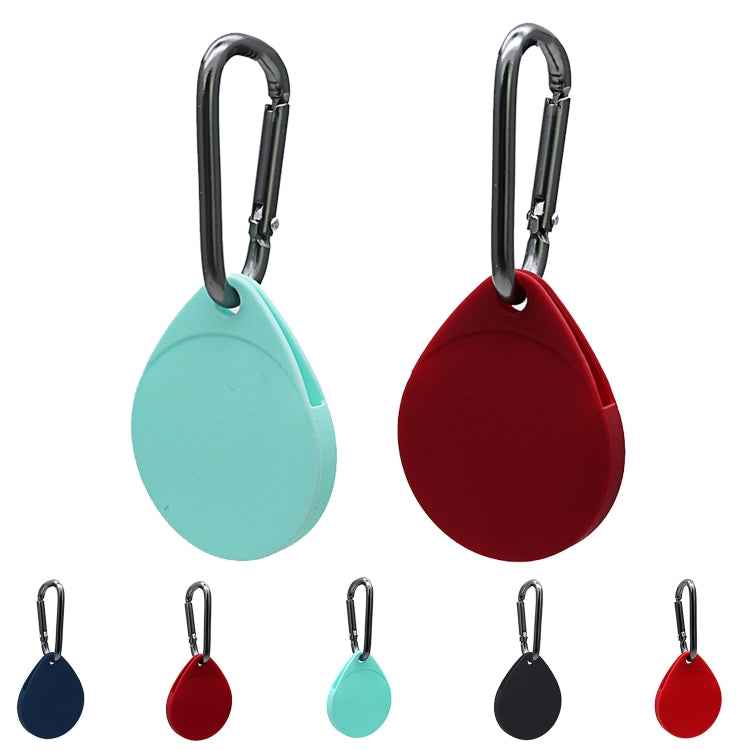 2 PCS Drop Shape Shockproof Anti-scratch Silicone Protective Case with Carabiner for AirTag