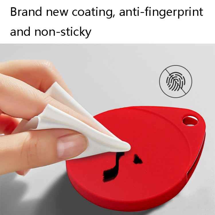 2 PCS Drop Shape Shockproof Anti-scratch Silicone Protective Case with Carabiner for AirTag