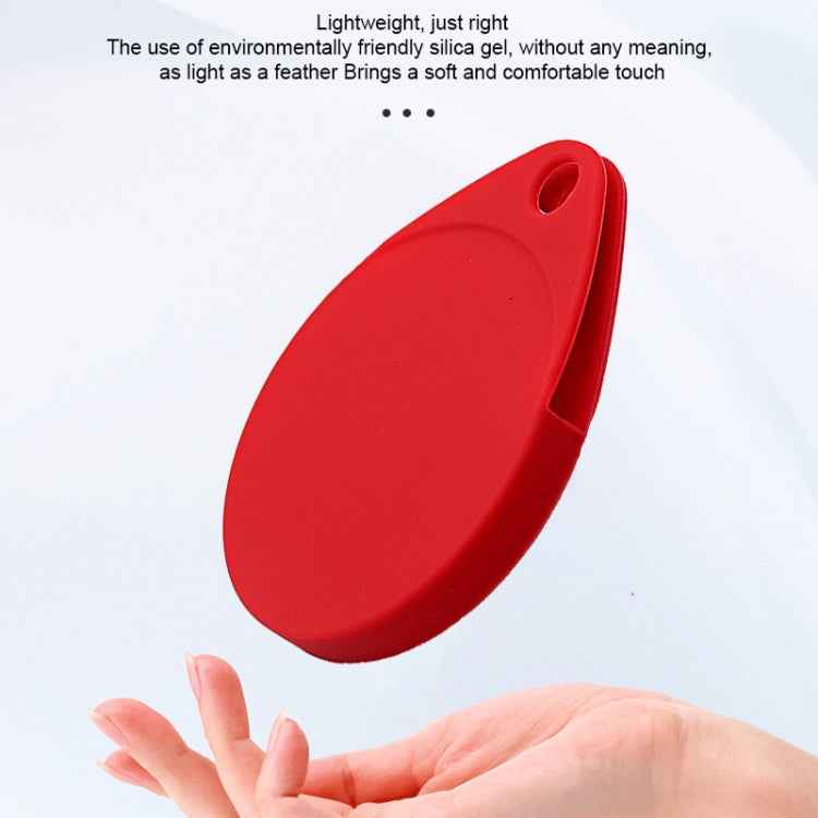 2 PCS Drop Shape Shockproof Anti-scratch Silicone Protective Case with Carabiner for AirTag
