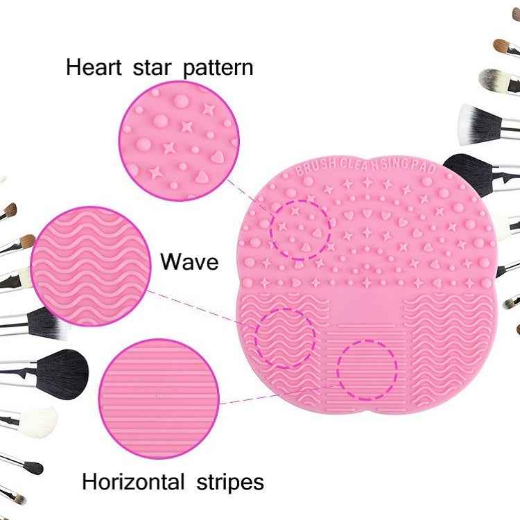 Four-leaf Clover Silicone Cosmetic Brush Cleaning Pad With Suction Cup Random Colour Delivery