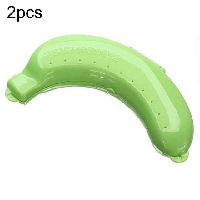 2 PCS Cute 3 Colors Fruit Banana Protector Box Lunch Container Storage Box for Kids