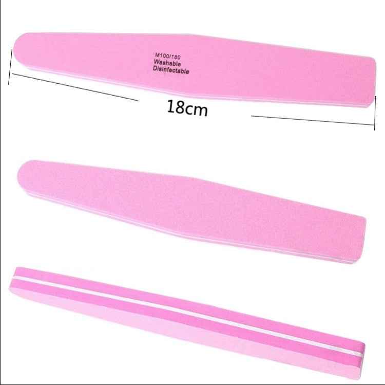 20 PCS 178x28x12mm Diamond-Shaped High-Elastic Sponge Nail Tool Random Colour Delivery