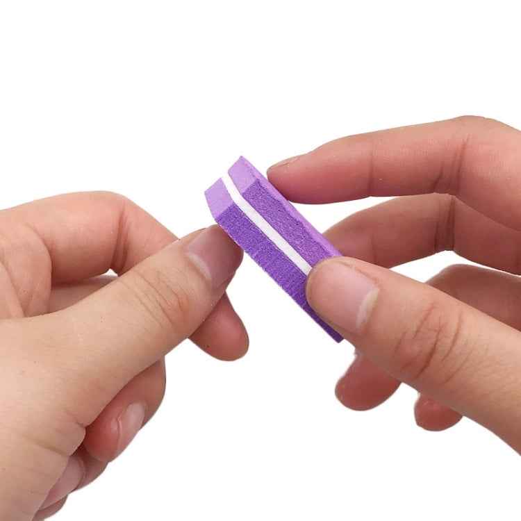 50 PCS 35x25x10mm EVA Small Square Sponge Nail File Random Colour Delivery