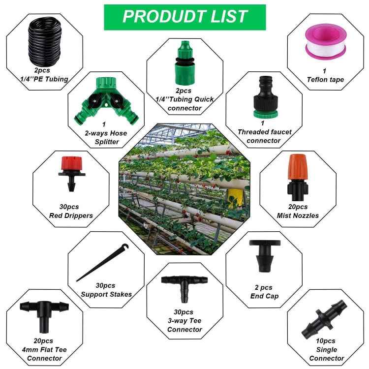 149 In 1 30m Adjustable Dripper DIY Automatic Watering Device Drip Irrigation Kit