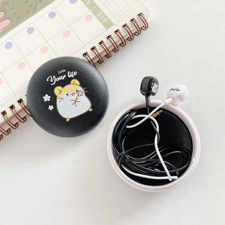 2 Pairs Heavy Bass Wired Headset Mobile Phone Universal Headset with Storage Box & Microphone