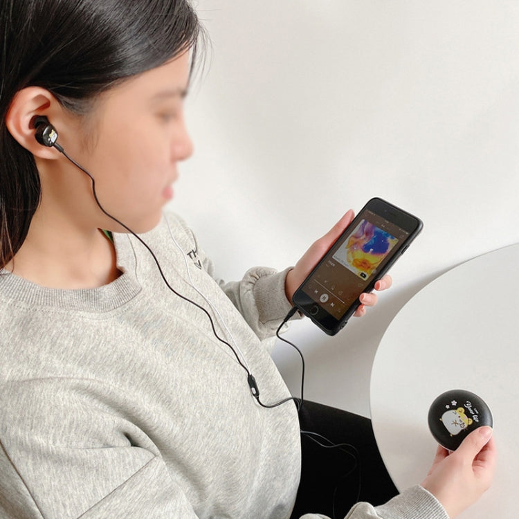 2 Pairs Heavy Bass Wired Headset Mobile Phone Universal Headset with Storage Box & Microphone, Pink Rat + Storage Box, Black Rat + Storage Box, Blue Rat + Storage Box, White Rat + Storage Box