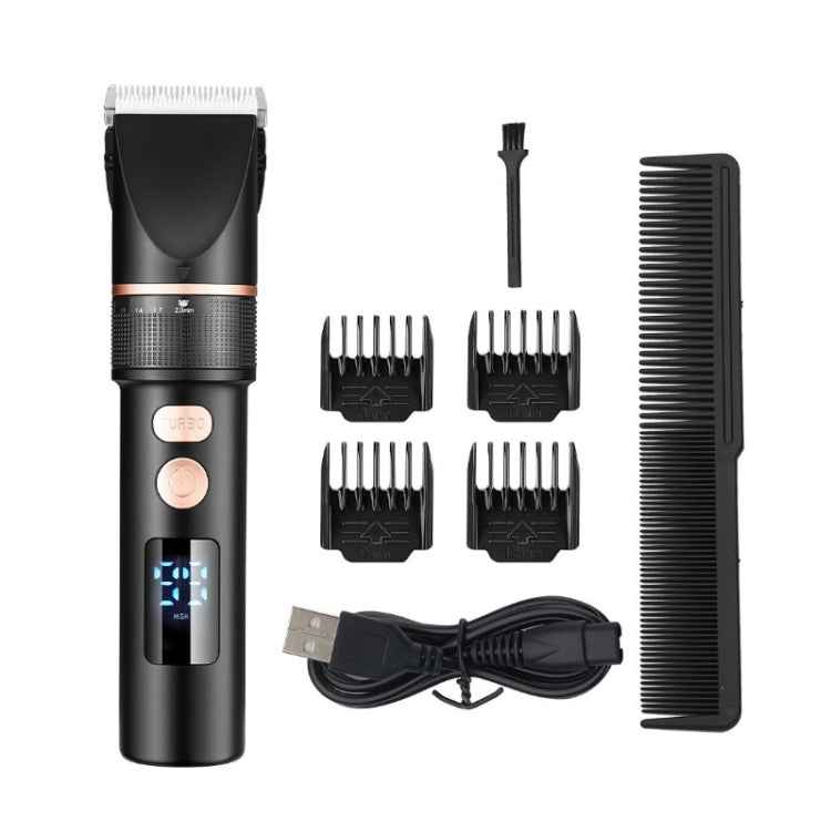 TURBO Men Electric Hair Trimmer LCD Digital Display Hair Clipper