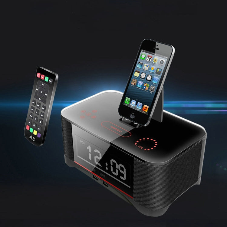 A8 Charging Base Audio NFC Bluetooth Speaker Alarm Clock, US Plug, UK Plug, EU Plug