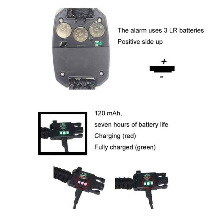 Multifunctional Braided Umbrella Rope Watch Alarm Bracelet Outdoor Survival Bracelet