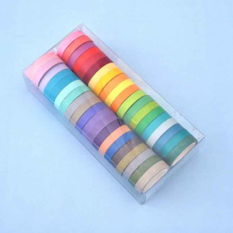 40 Colors / Set Pure Color Rainbow Tape Handmade DIY Handbook Materials