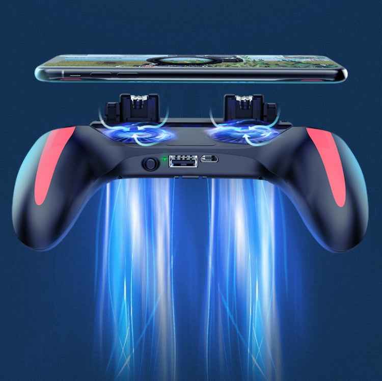 H10 4 in 1 Dual Fan Cooling Gamepad Game  Auxiliary Button Grip with Stand & Power Bank Function