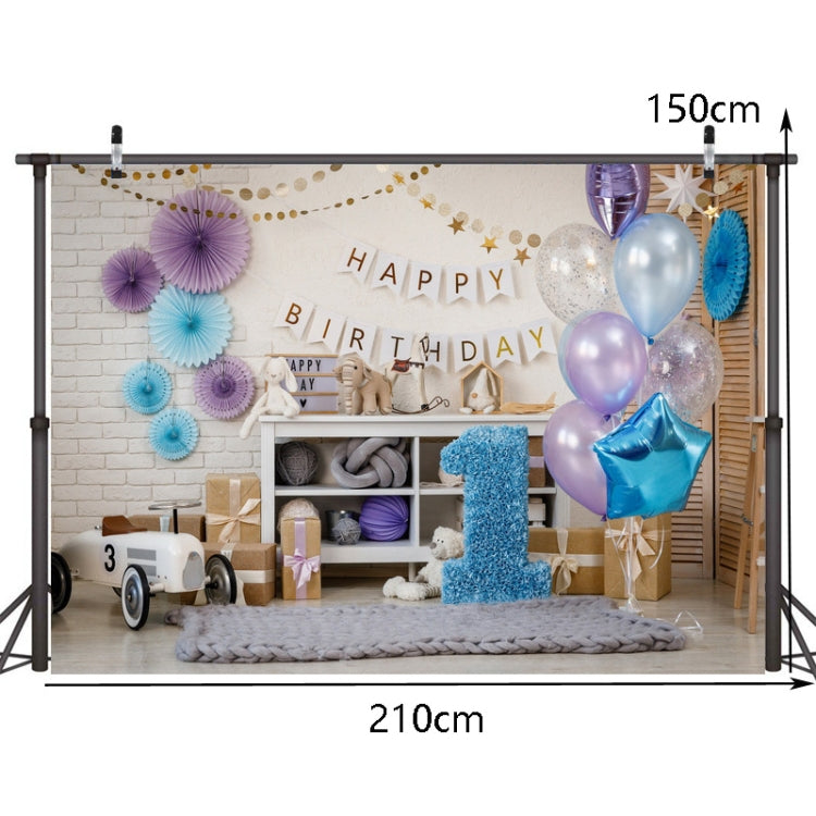 2.1m X 1.5m One Year Old Birthday Photography Background Party Decoration Hanging Cloth