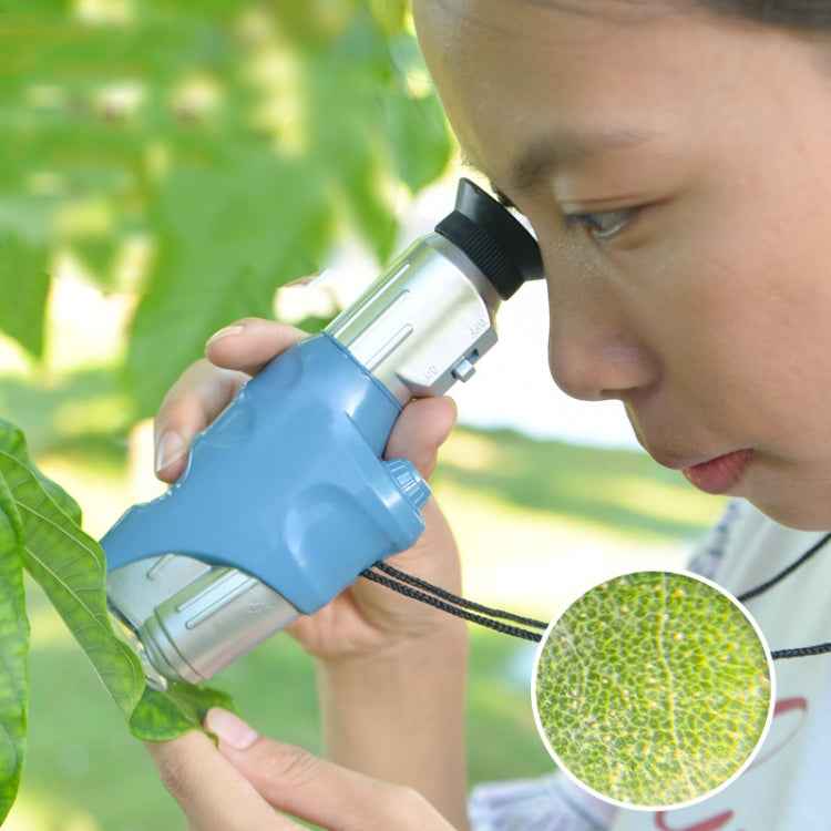 C2122 20X-60X Children Handheld Microscope Scientific Experiment Toy Outdoor Adventure STEAM Teaching Aids