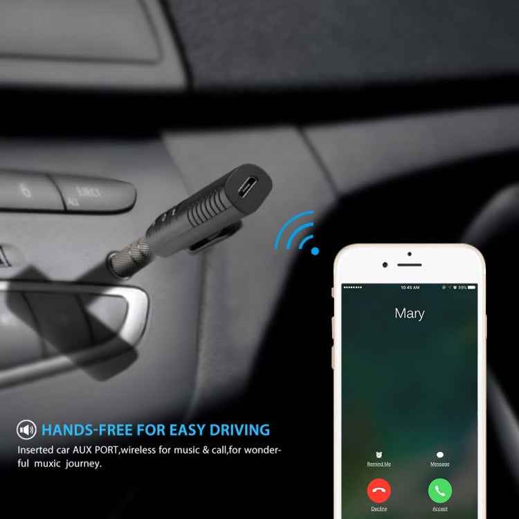 3 PCS Bluetooth Receiver 3.5MM Wireless Car Adapter Car MP3 Aux Audio,Random Color Delivery