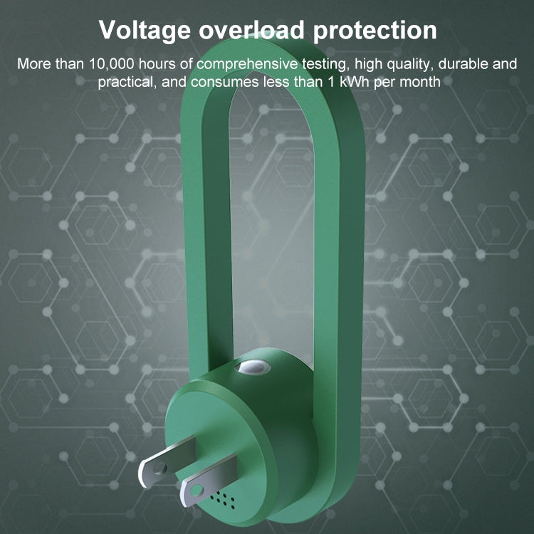 TS-06-13 Ultrasonic Mosquito Repellent Electronic Night Light Mosquito Repellent US Plug, Black, White, Green