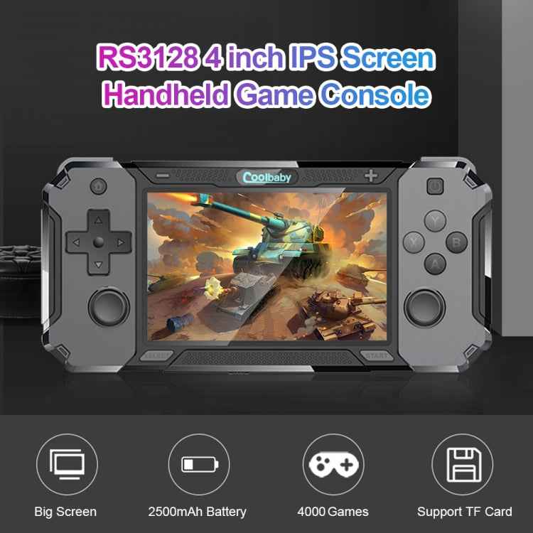 Coolbaby RS-63 4-inch Open Source OS RS3128 Handheld Game Console, Support TF Card & HDMI Output