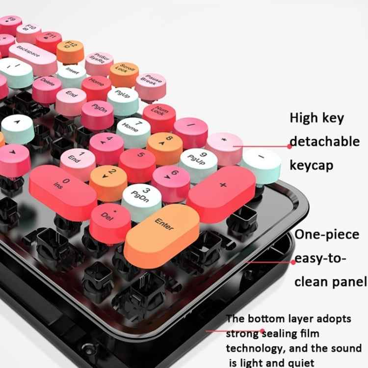 Mofii Sweet Wireless Keyboard And Mouse Set Girls Punk Keyboard Office Set, Colour: Purple Mixed Version