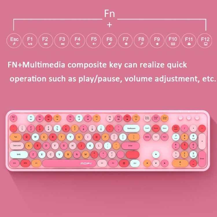 Mofii Sweet Wireless Keyboard And Mouse Set Girls Punk Keyboard Office Set, Colour: Purple Mixed Version