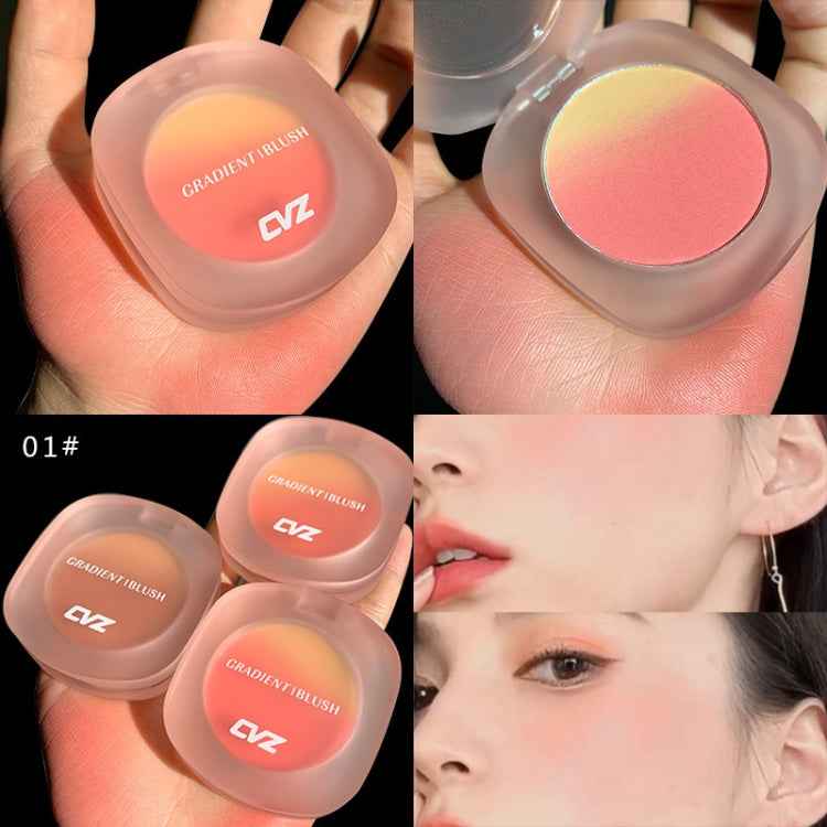 CVZ 3PCS/Set+Brush Three-Color Gradient Delicate Natural Nude Makeup Blush