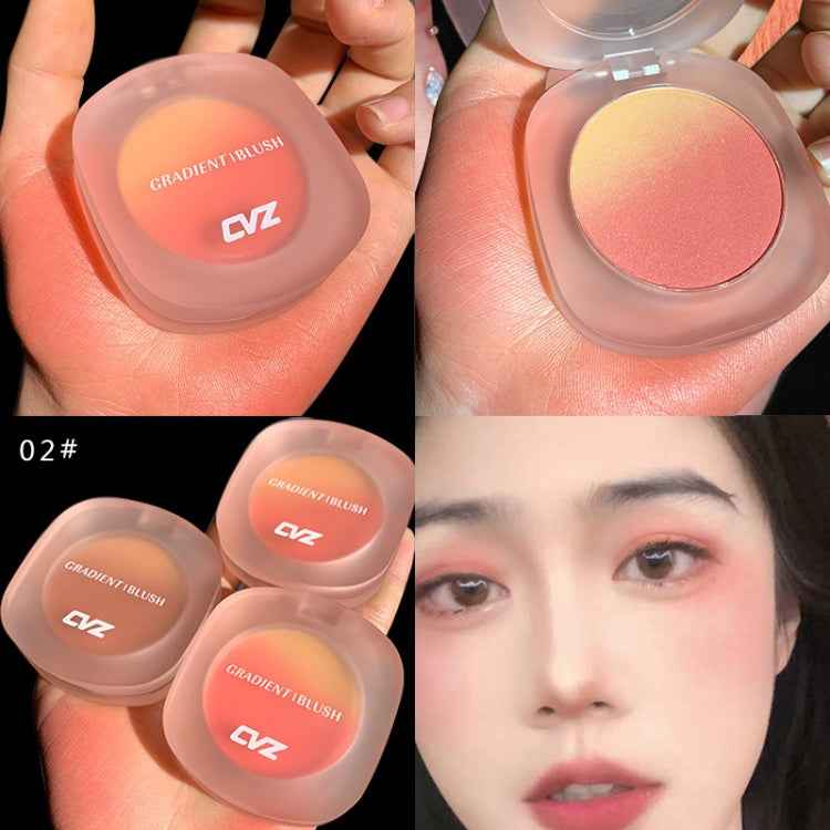 CVZ 3PCS/Set+Brush Three-Color Gradient Delicate Natural Nude Makeup Blush