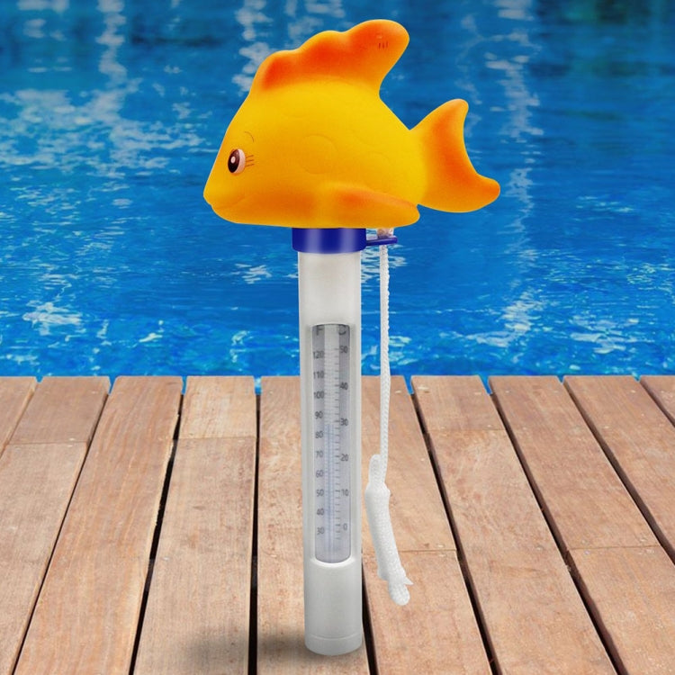 K-1020D Cartoon Yellow Gold Fish Pool Thermometer Pool Water Temperature Meter