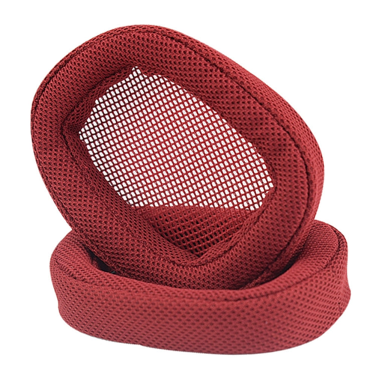 2 PCS Suitable for Logitech G433 G Pro Headphone Cover Sponge Cover Earmuffs, Black Protein Skin, Red Grid, Blue Grid
