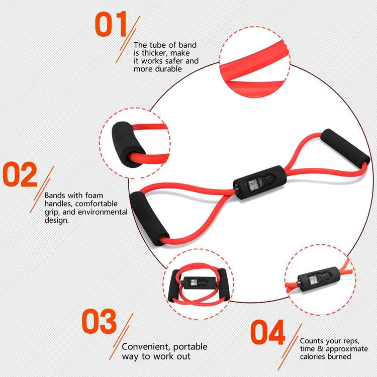 KYTO 2713 Calorie Electronic Counting Timing Chest Expansion Latex Tensioner, KYTO 2713