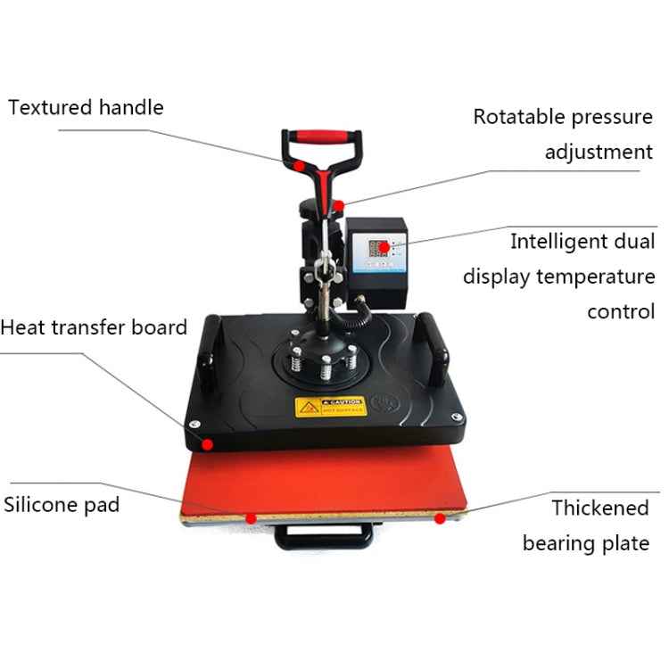 WL2938T 1200W 5 in 1 Heat Transfer Machine For T-Shirt Printing Heat Transfer Machine, EU Plug