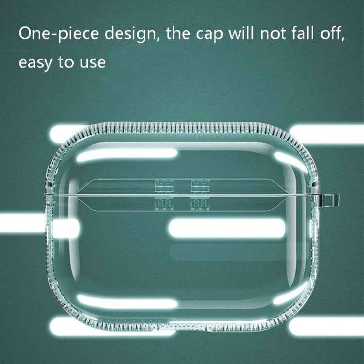 2 PCS Earphone Protective Cover TPU Airbag Transparent Protective Shell For AirPods Pro