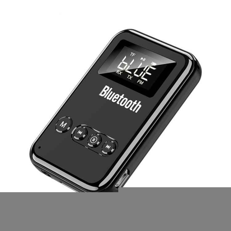 Bluetooth 5.0 Receiver Transmitter 2 In 1 Adapter Computer Speaker Car FM, Black