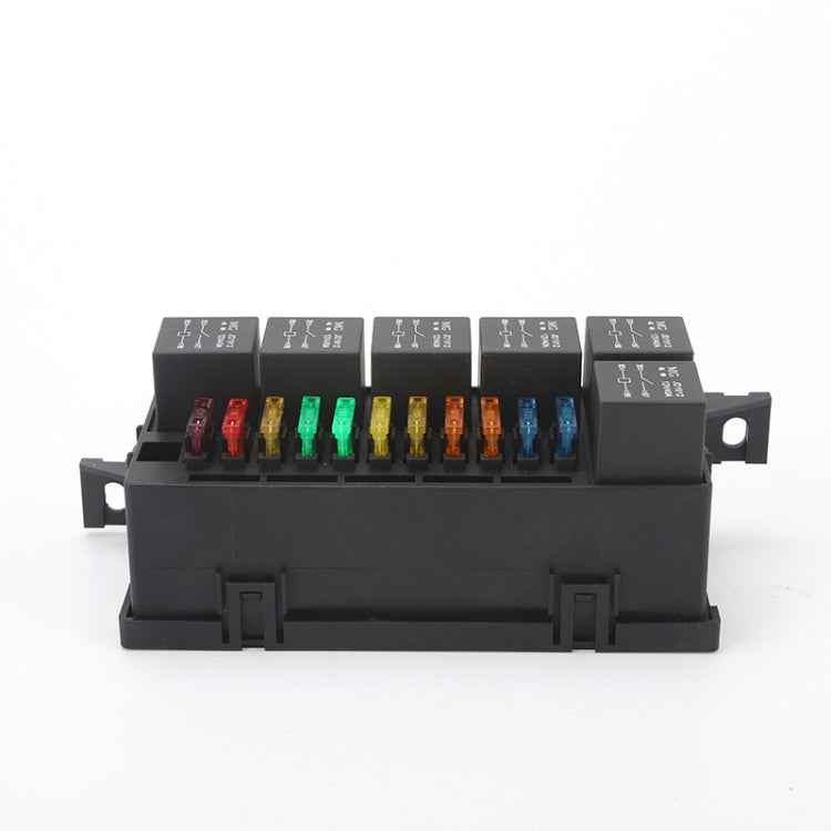 Car Modified 11-Way Fuse With 6-Way Relay Car Machine Cabin Link Inner Cassette Seat