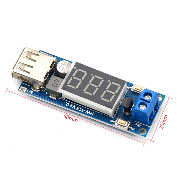 HW-318 12V To 5V Buck Module DC-DC 3A DC Power Module LED Battery Car Voltmeter