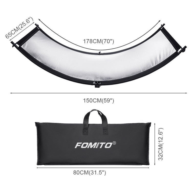 FOMITO U-Shaped Curved Photo Studio Reflector Board 4 In 1 Gold Silver White Black Reflective Board, U-Shaped 4 in 1
