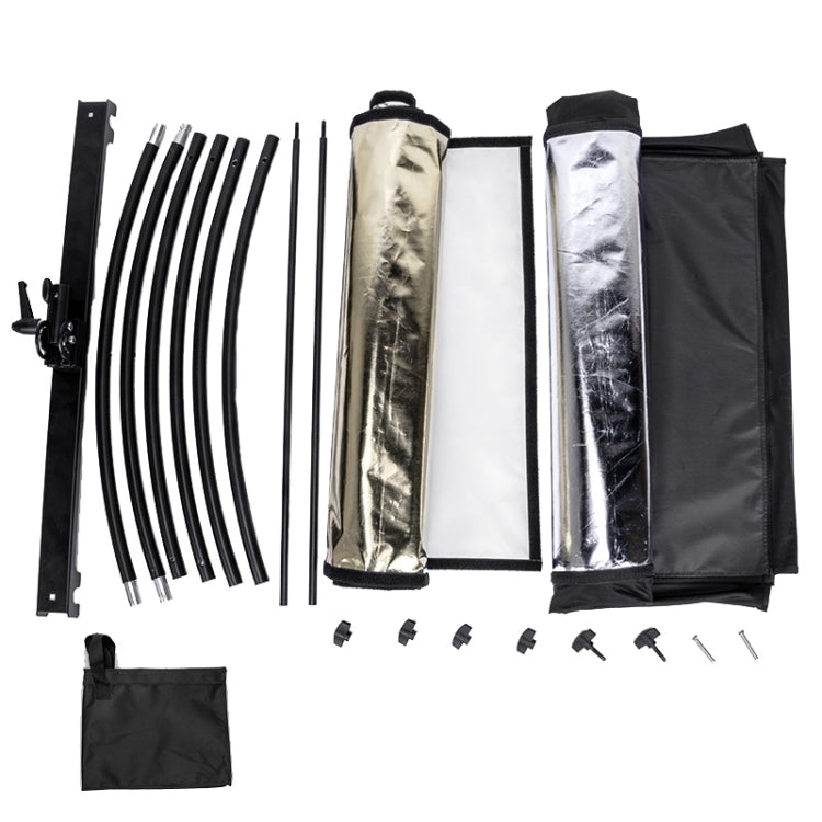 FOMITO U-Shaped Curved Photo Studio Reflector Board 4 In 1 Gold Silver White Black Reflective Board, U-Shaped 4 in 1